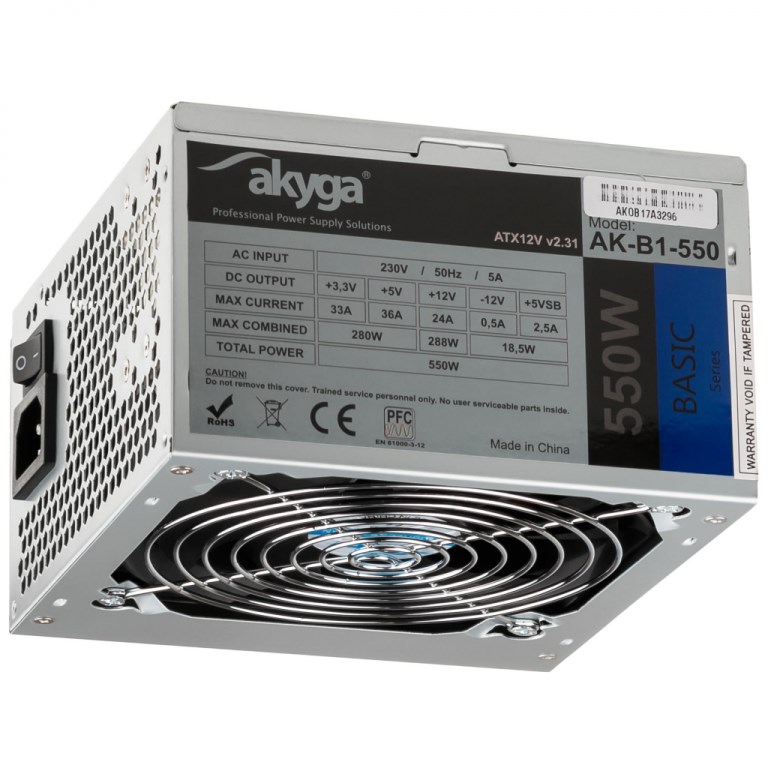 Akyga AK-B1-550 barošanas bloks 550 W