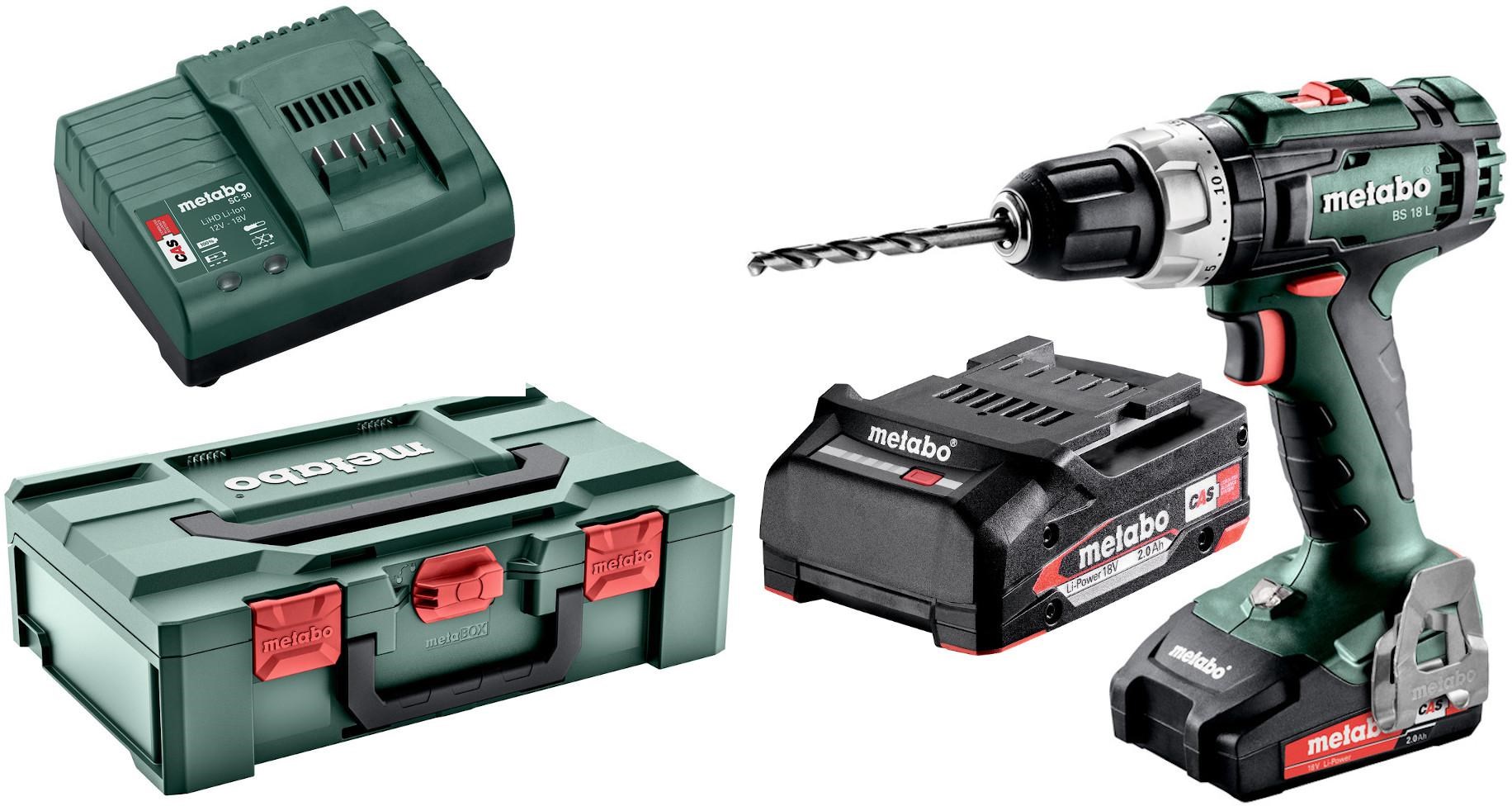 Metabo BS 18 L 1800 RPM Keyless 1.6 kg Black, Green, Red, Silver Metabo BS 18 L 1800 RPM Keyless 1.6 kg Black, Green, Red, Silver