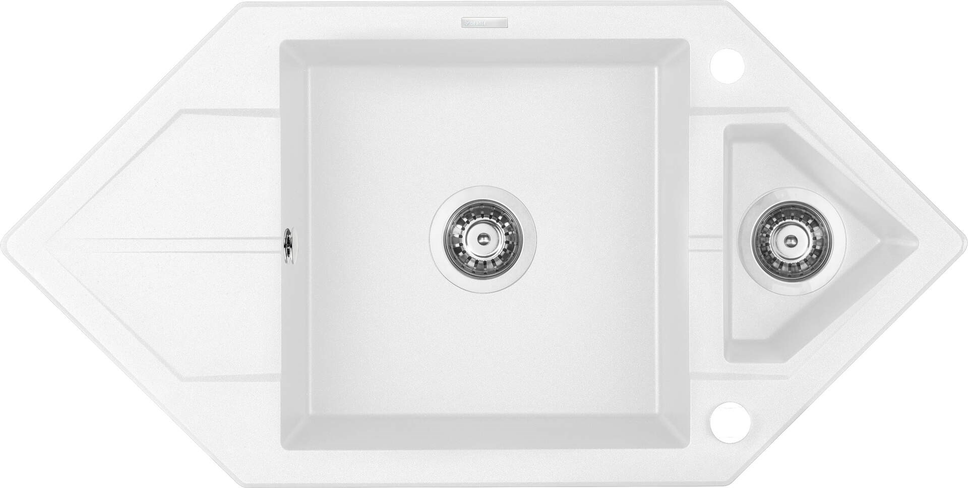1.5-bowl granite sink with drainer - Space-Saver 1.5-bowl granite sink with drainer - Space-Saver