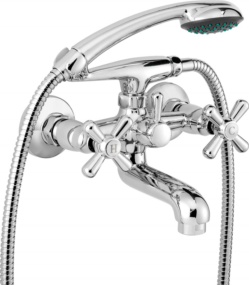 Wall-mounted bathtub mixer with shower set Wall-mounted bathtub mixer with shower set