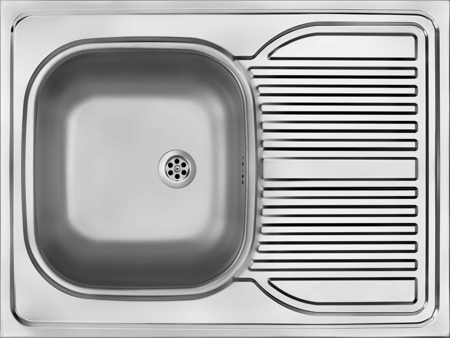 Steel sink 1-bowl with drainer - overlay ZM6_0110 Steel sink 1-bowl with drainer - overlay ZM6_0110