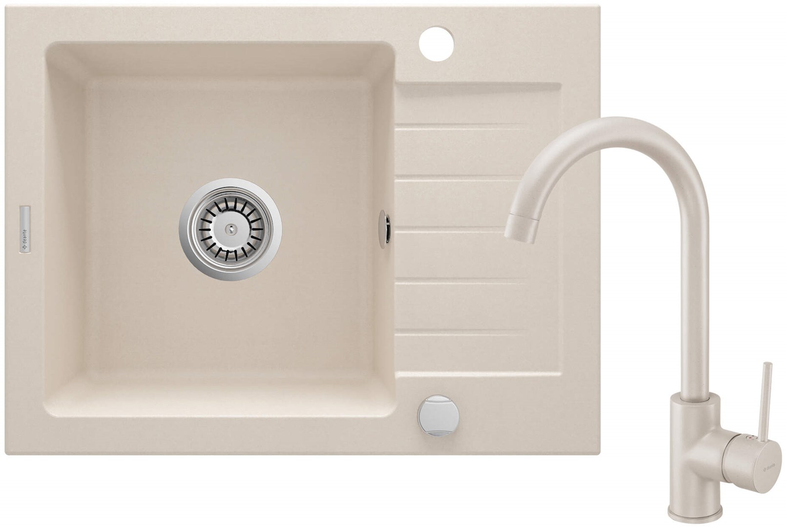 Granite sink with 1-bowl faucet with drainer Granite sink with 1-bowl faucet with drainer