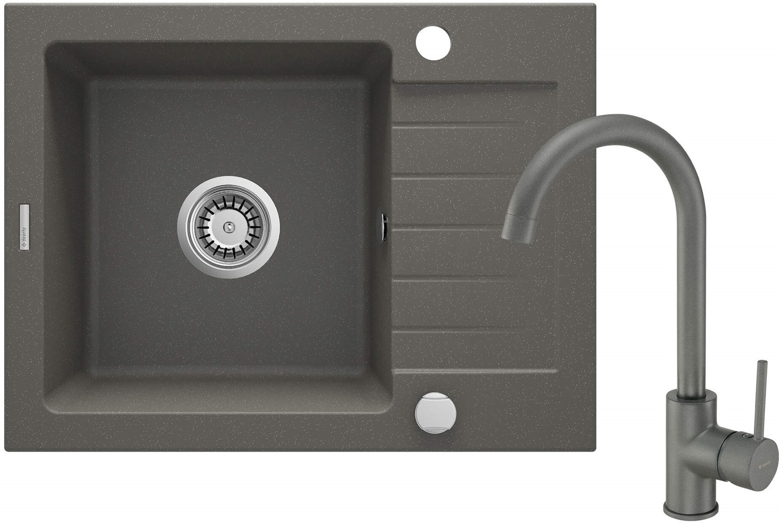 Granite sink with 1-bowl faucet with drainer Granite sink with 1-bowl faucet with drainer