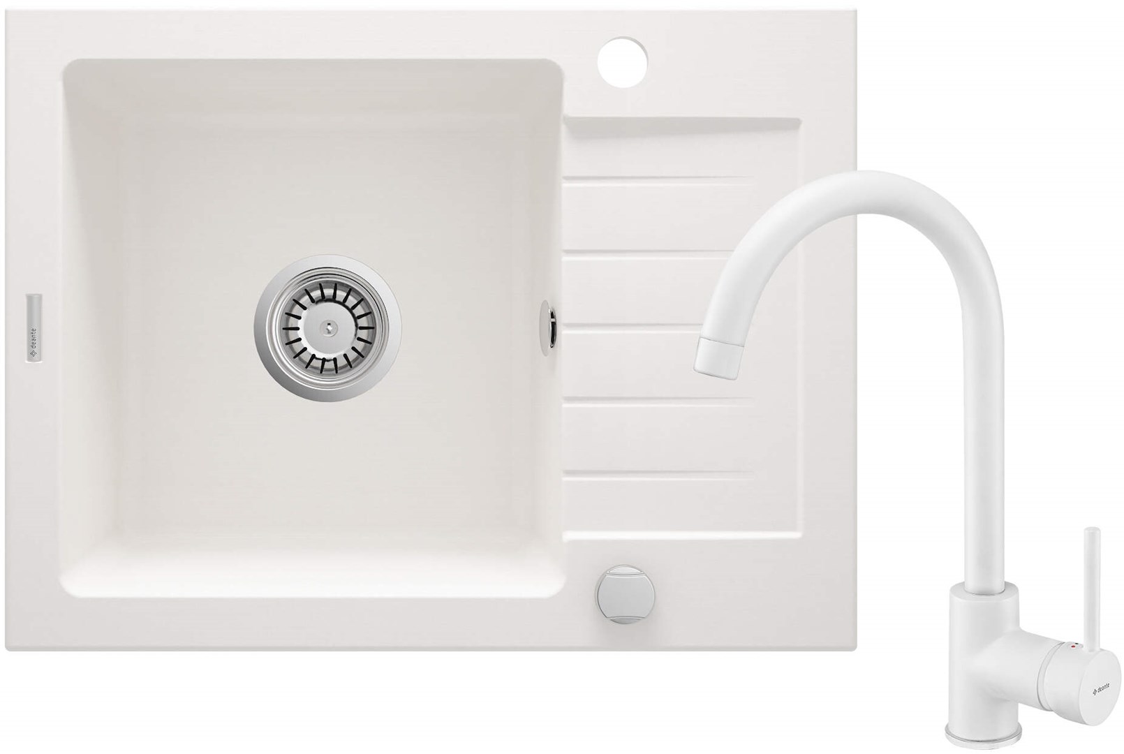 Granite sink with 1-bowl faucet with drainer Granite sink with 1-bowl faucet with drainer