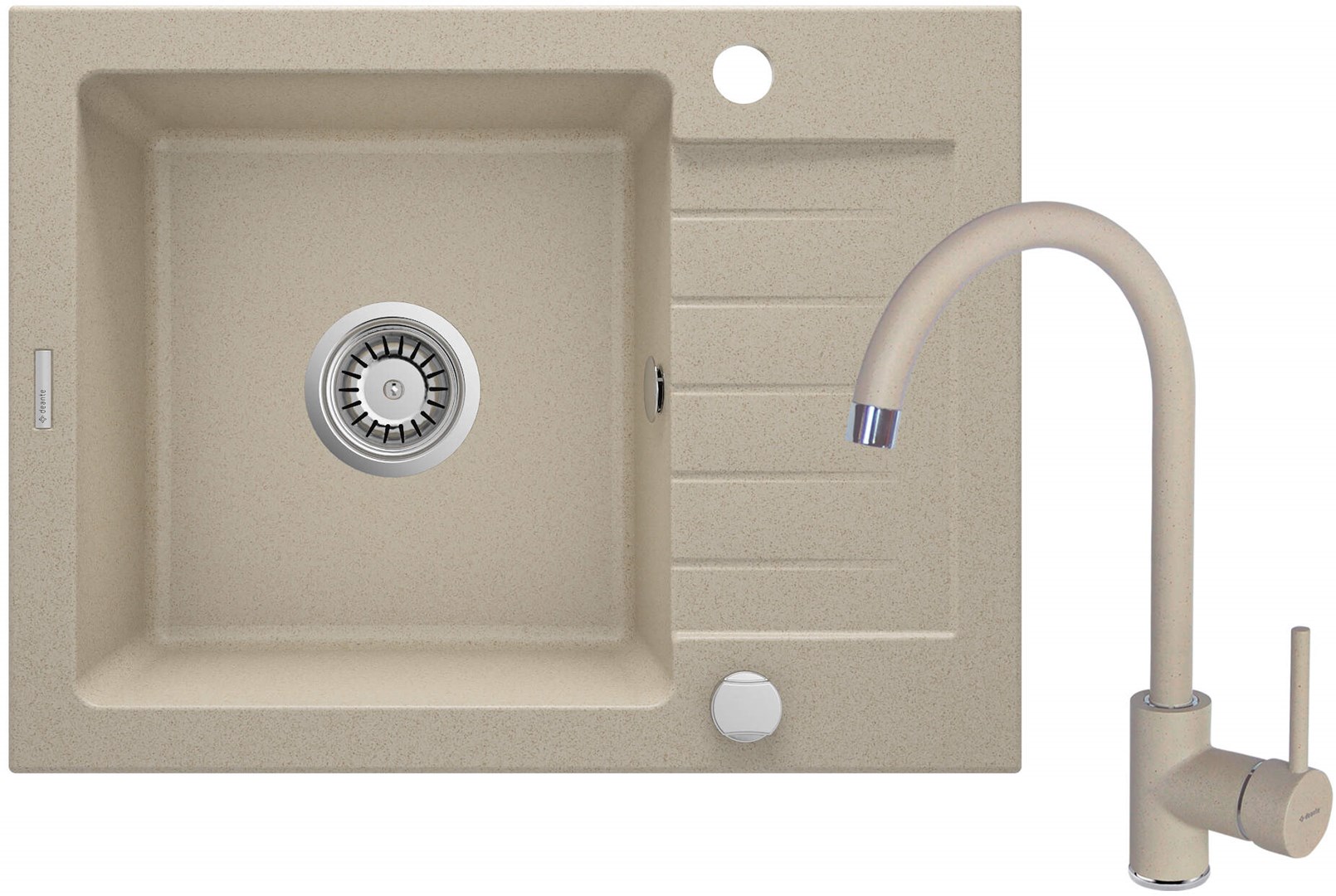 Granite sink with 1-bowl faucet with drainer Granite sink with 1-bowl faucet with drainer