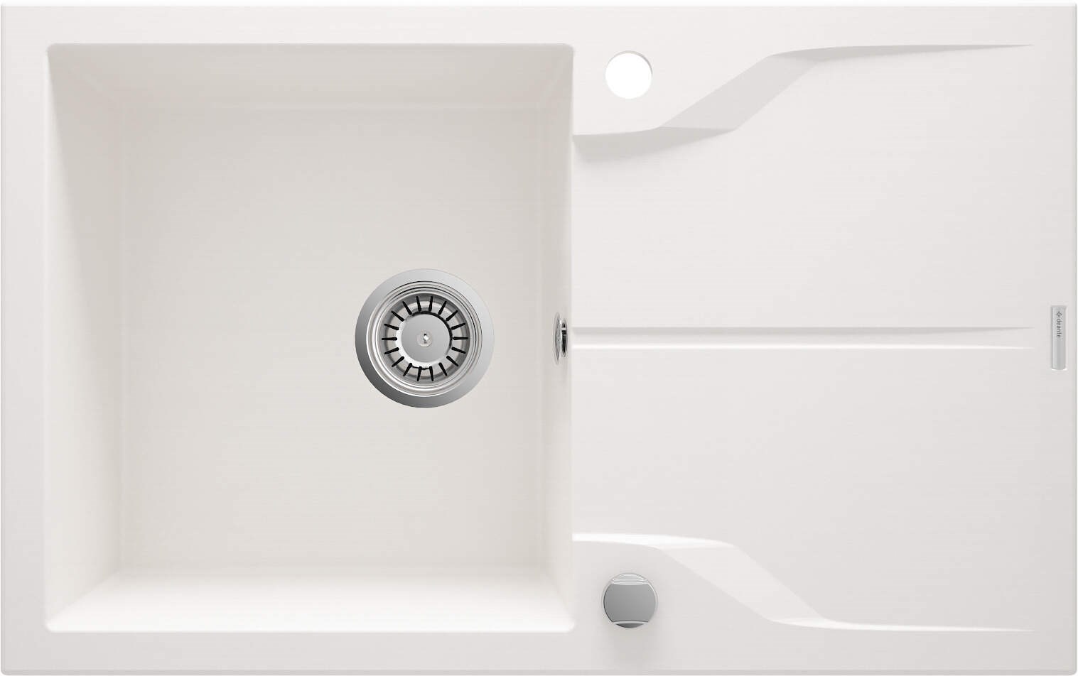 1-bowl granite sink with drainer - mounted flush with the worktop 1-bowl granite sink with drainer - mounted flush with the worktop