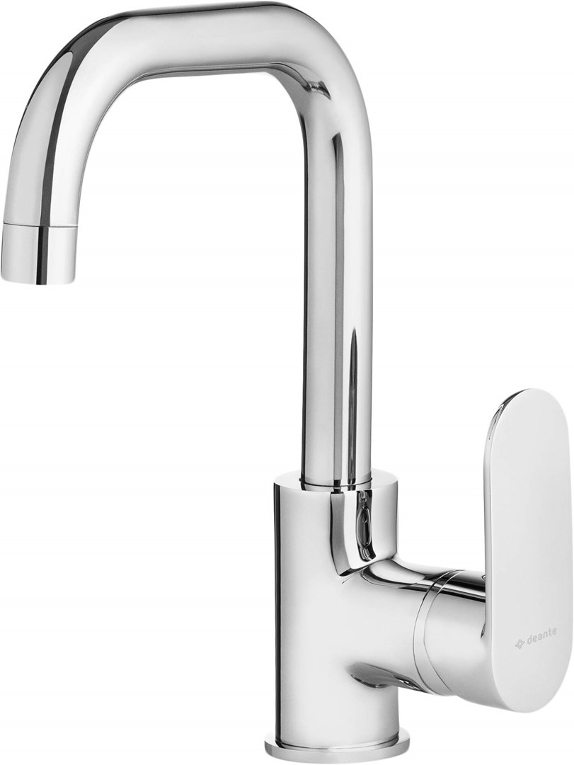 Basin mixer with rectangular spout Basin mixer with rectangular spout