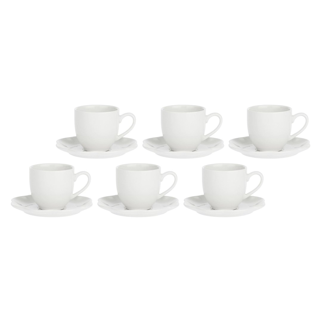 LA PORCELLANA BIANCA VILLADEIFIORI Set of 6 coffee cups with saucer 85 ml LA PORCELLANA BIANCA VILLADEIFIORI Set of 6 coffee cups with saucer 85 ml