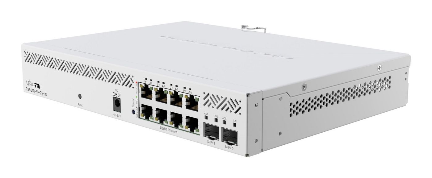 MikroTik Cloud Router Switch CSS610-8P-2S+IN No Wi-Fi 10/100/1000 Mbit/s Ethernet LAN (RJ-45) ports 8 Mesh Support No MU-MiMO No No mobile broadband MikroTik Cloud Router Switch CSS610-8P-2S+IN No Wi-Fi 10/100/1000 Mbit/s Ethernet LAN (RJ-45) ports 8 Mesh Support No MU-MiMO No No mobile broadband