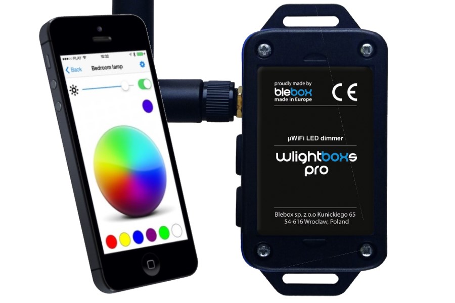 BLEBOX wlightboxS pro - SCIEMNIACZ LED 12 - 24V DC Z ZEWNETRZNA ANTENA BLEBOX wlightboxS pro - SCIEMNIACZ LED 12 - 24V DC Z ZEWNETRZNA ANTENA