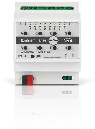 Satel KNX-SA24 smart home actuator DIN rail-mounted Switching actuator 8 channels Satel KNX-SA24 smart home actuator DIN rail-mounted Switching actuator 8 channels