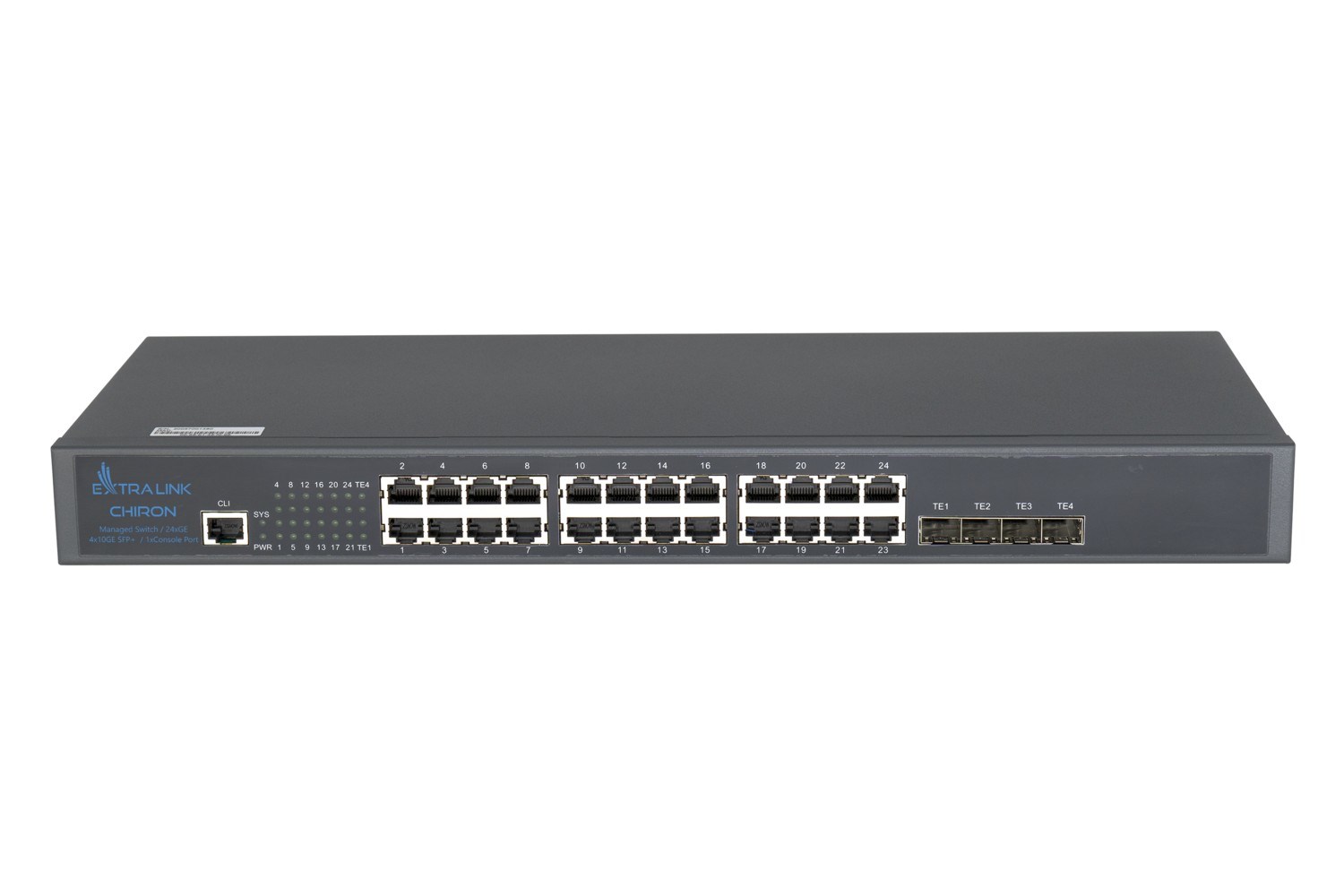 Extralink Switch Chiron 24x RJ45 1000Mb/s, 4x SFP+, L3, managed Extralink Switch Chiron 24x RJ45 1000Mb/s, 4x SFP+, L3, managed