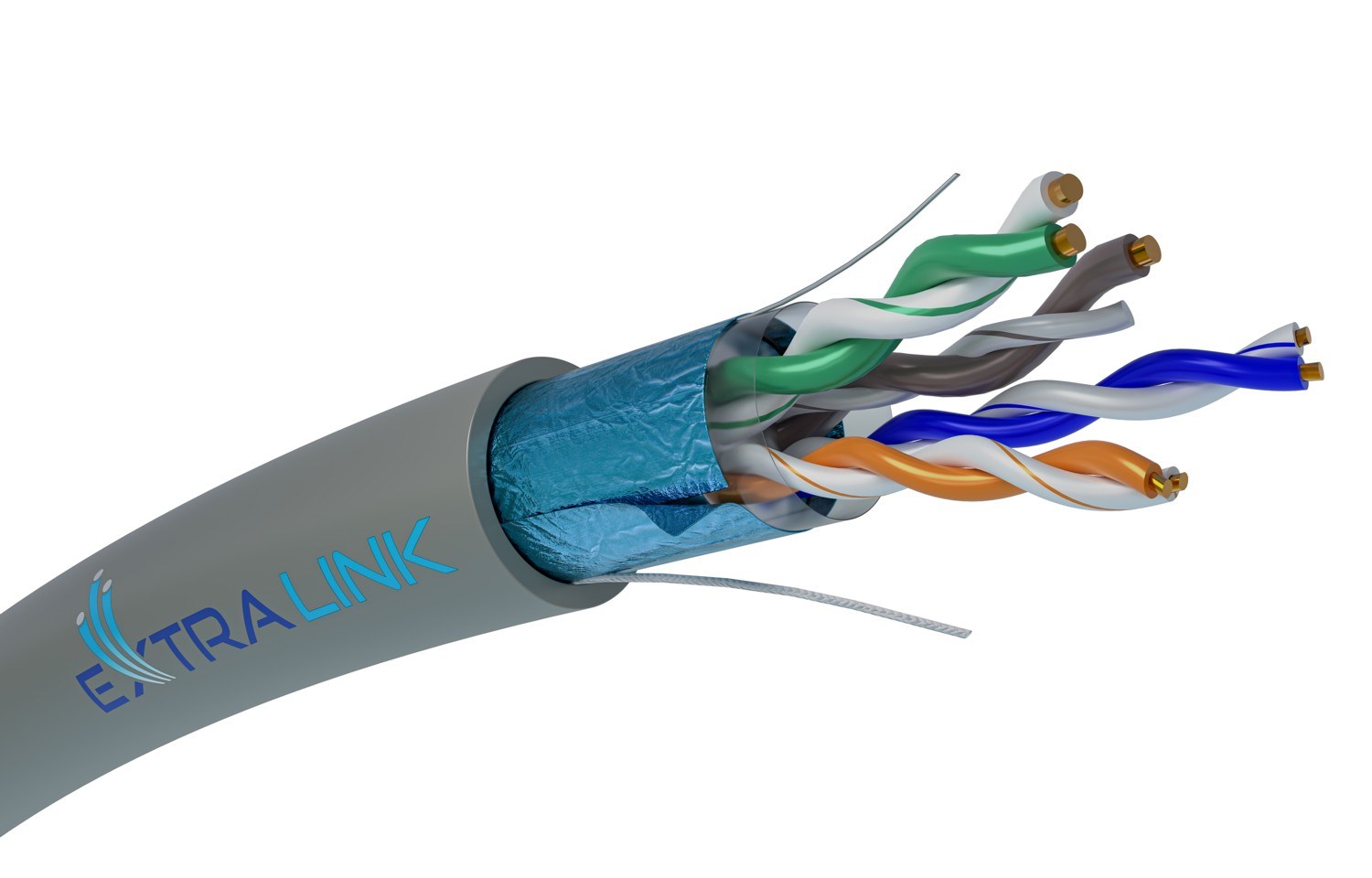 Extralink CAT5E FTP (F/UTP) Internal | Twisted-pair network cable | 305M Extralink CAT5E FTP (F/UTP) Internal | Twisted-pair network cable | 305M