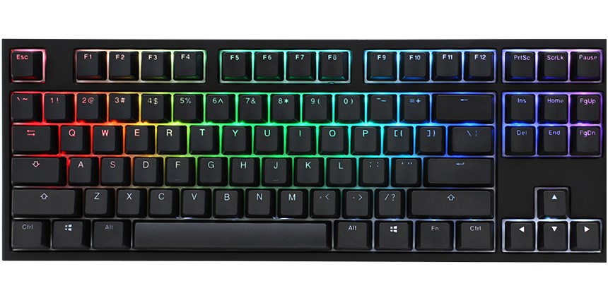 Ducky One 2 TKL PBT Gaming Keyboard, MX-Speed-Silver, RGB LED - black Ducky One 2 TKL PBT Gaming Keyboard, MX-Speed-Silver, RGB LED - black
