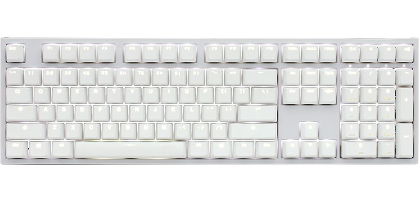 Ducky One 2 White Edition keyboard Universal USB German Ducky One 2 White Edition keyboard Universal USB German