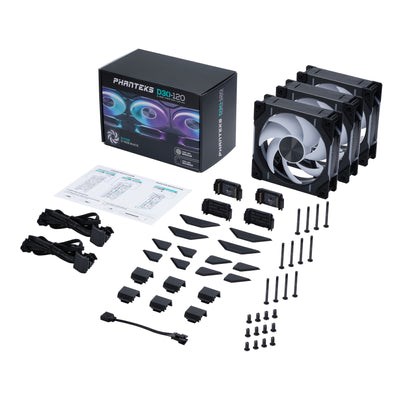 Phanteks D30 120mm PWM Fan, DRGB, Bla Phanteks D30 120mm PWM Fan, DRGB, Bla