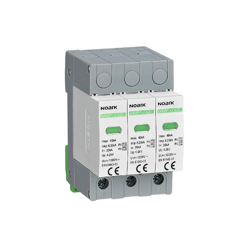 Stopper NOARK, SPD Ex9UEP Noark 1500DC/type T1+ T2/6.25kA/3 modules width Stopper NOARK, SPD Ex9UEP Noark 1500DC/type T1+ T2/6.25kA/3 modules width