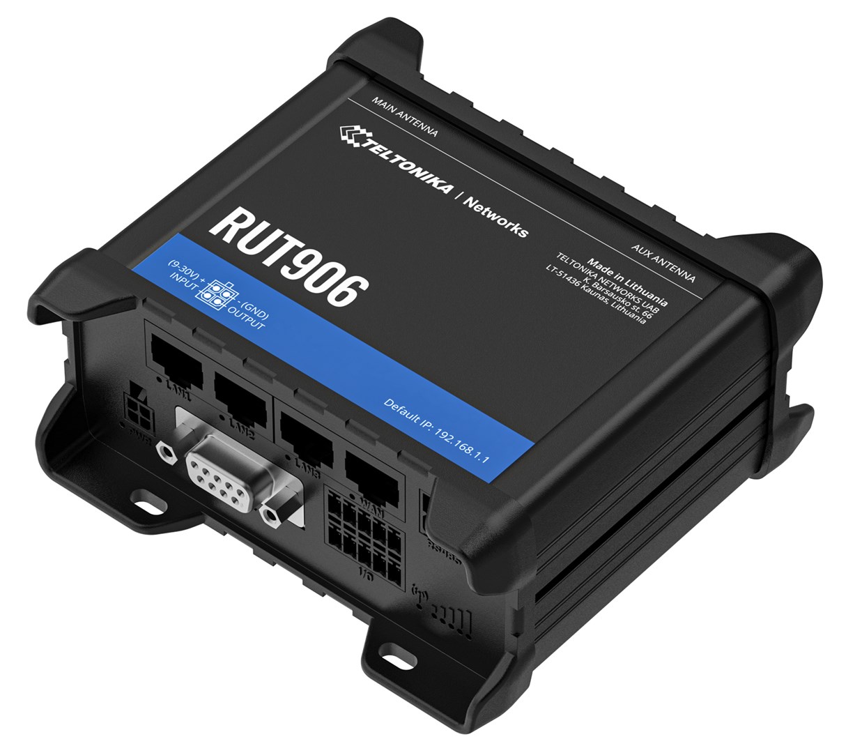 Teltonika RUT906 | Professional Industrial 4G LTE Router | Cat.4, WiFi, Dual Sim, 1x WAN, 3X LAN, IP30 Teltonika RUT906 | Professional Industrial 4G LTE Router | Cat.4, WiFi, Dual Sim, 1x WAN, 3X LAN, IP30