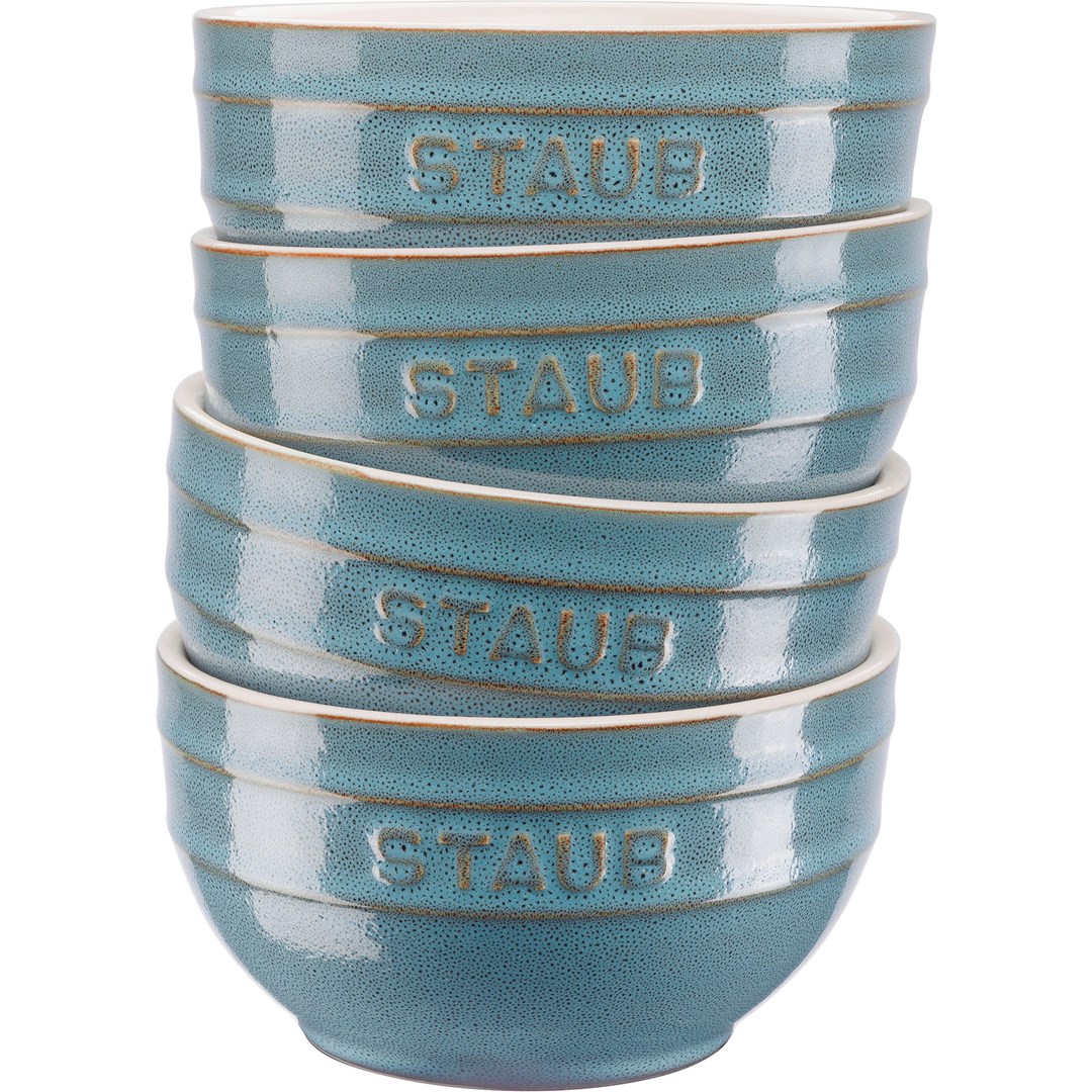 Staub Ceramique Bowl set 0.4 L Round Ceramic Turquoise 4 pc(s) Staub Ceramique Bowl set 0.4 L Round Ceramic Turquoise 4 pc(s)