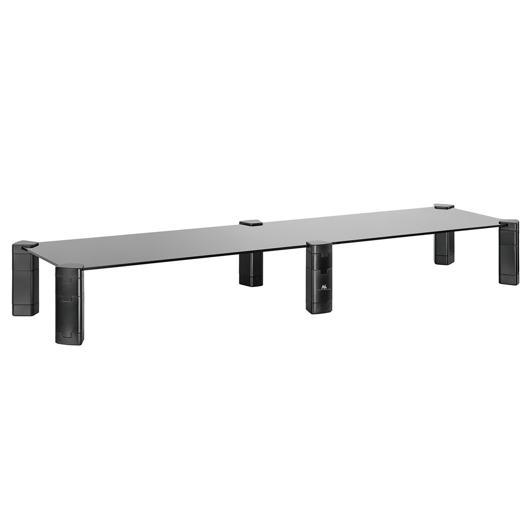 Dual Monitor Stand - Double Maclean, max. 20kg, tempered glass, (1029x285x127mm), MC-936 Dual Monitor Stand - Double Maclean, max. 20kg, tempered glass, (1029x285x127mm), MC-936