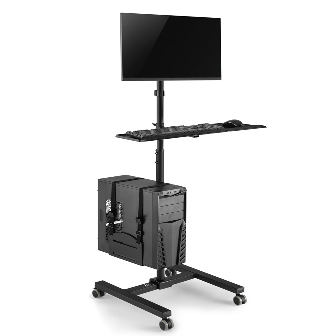 Maclean professional stand, mobile computer station on wheels, max 17"-32", max 20kg, MC-793 Maclean professional stand, mobile computer station on wheels, max 17"-32", max 20kg, MC-793