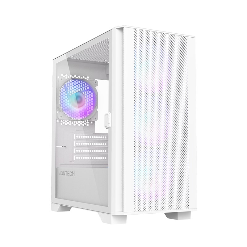 Montech AIR 100 ARGB, Micro-ATX, Tempered Glass - white Montech AIR 100 ARGB, Micro-ATX, Tempered Glass - white