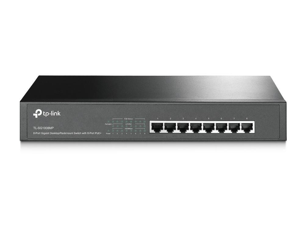 TP-Link TL-SG1008MP Unmanaged Gigabit Ethernet (10/100/1000) Power over Ethernet (PoE) 1U Black TP-Link TL-SG1008MP Unmanaged Gigabit Ethernet (10/100/1000) Power over Ethernet (PoE) 1U Black