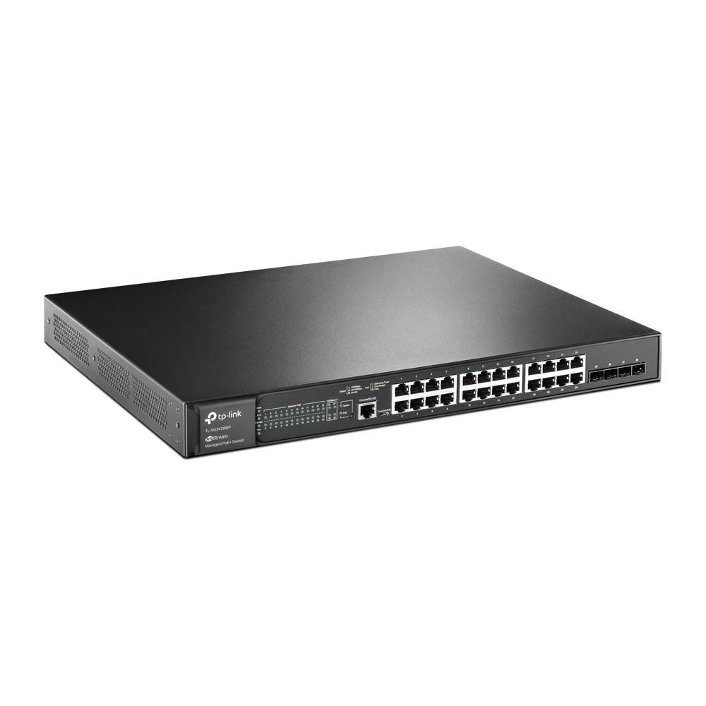 TP-Link Omada 28-Port Gigabit L2+ Managed Switch with 24-Port PoE+ TP-Link Omada 28-Port Gigabit L2+ Managed Switch with 24-Port PoE+