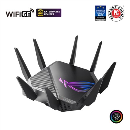 ASUS GT-AXE11000 wireless router Gigabit Ethernet Tri-band (2.4 GHz / 5 GHz / 6 GHz) Black ASUS GT-AXE11000 wireless router Gigabit Ethernet Tri-band (2.4 GHz / 5 GHz / 6 GHz) Black