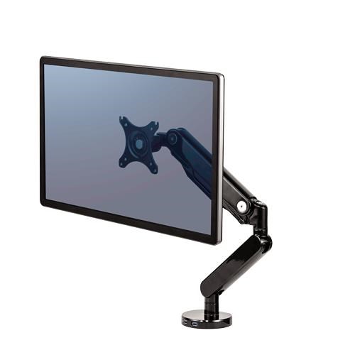 Fellowes Platinum Series Monitor Arm - Monitor Mount for 8KG 40 Inch Screens - Adjustable Monitor Desk Mount - Tilt 45° Pan 180° Swivel 360° Rotation 360°, VESA 75 x 75/100 x 100 - Black Fellowes Platinum Series Monitor Arm - Monitor Mount for 8KG 40 Inch Screens - Adjustable Monitor Desk Mount - Tilt 45° Pan 180° Swivel 360° Rotation 360°, VESA 75 x 75/100 x 100 - Black