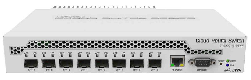 Mikrotik CRS309-1G-8S+ Managed Gigabit Ethernet (10/100/1000) Power over Ethernet (PoE) White Mikrotik CRS309-1G-8S+ Managed Gigabit Ethernet (10/100/1000) Power over Ethernet (PoE) White