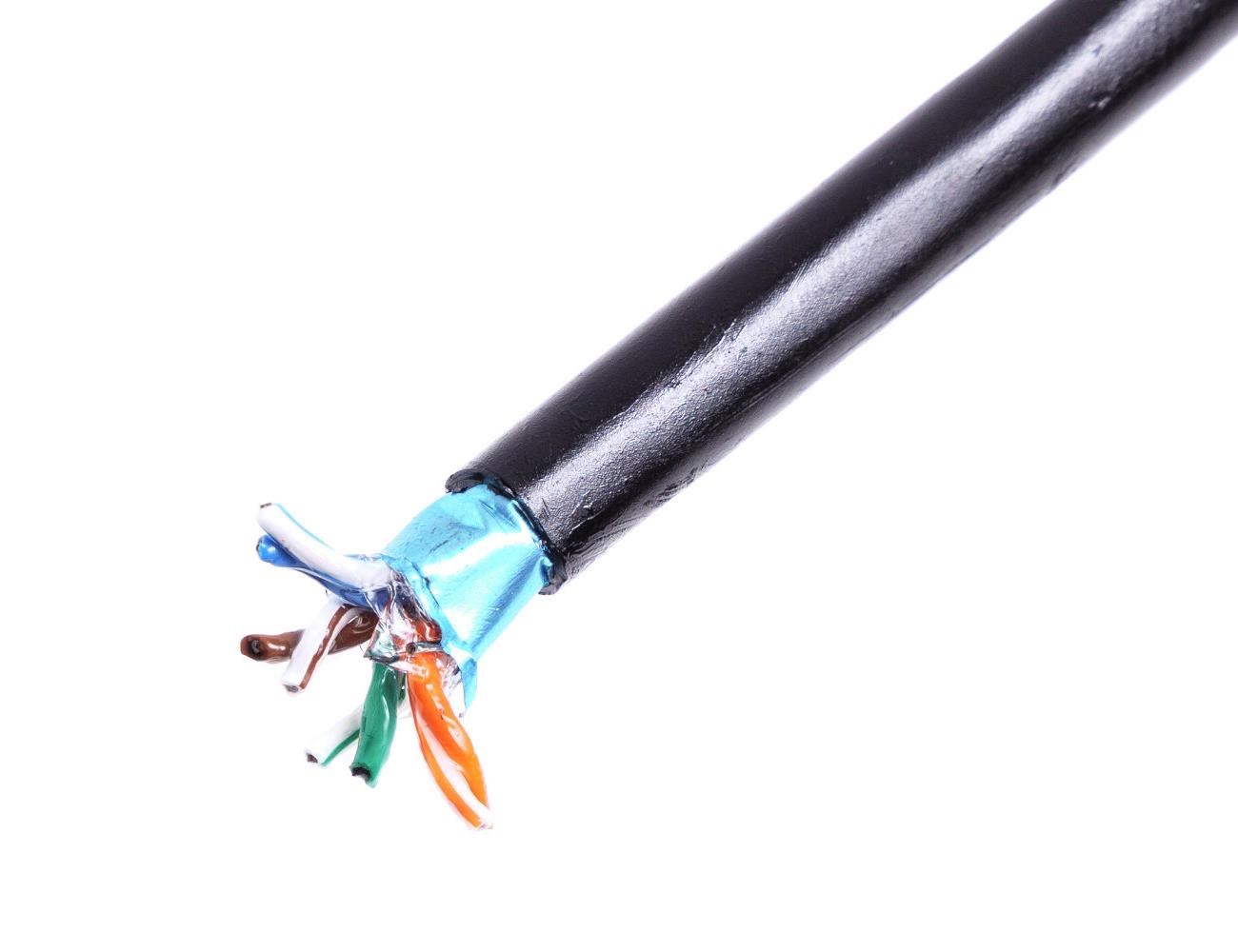 External Gelled Installation Cable DIGITUS cat.5e, F/UTP, AWG 24/1, PE, 305m, Black, Reel External Gelled Installation Cable DIGITUS cat.5e, F/UTP, AWG 24/1, PE, 305m, Black, Reel