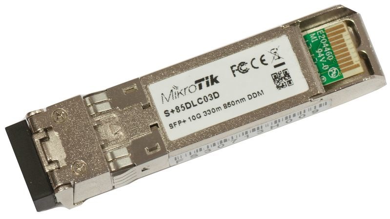 Mikrotik S+85DLC03D network transceiver module Fiber optic 10000 Mbit/s SFP+ 850 nm Mikrotik S+85DLC03D network transceiver module Fiber optic 10000 Mbit/s SFP+ 850 nm