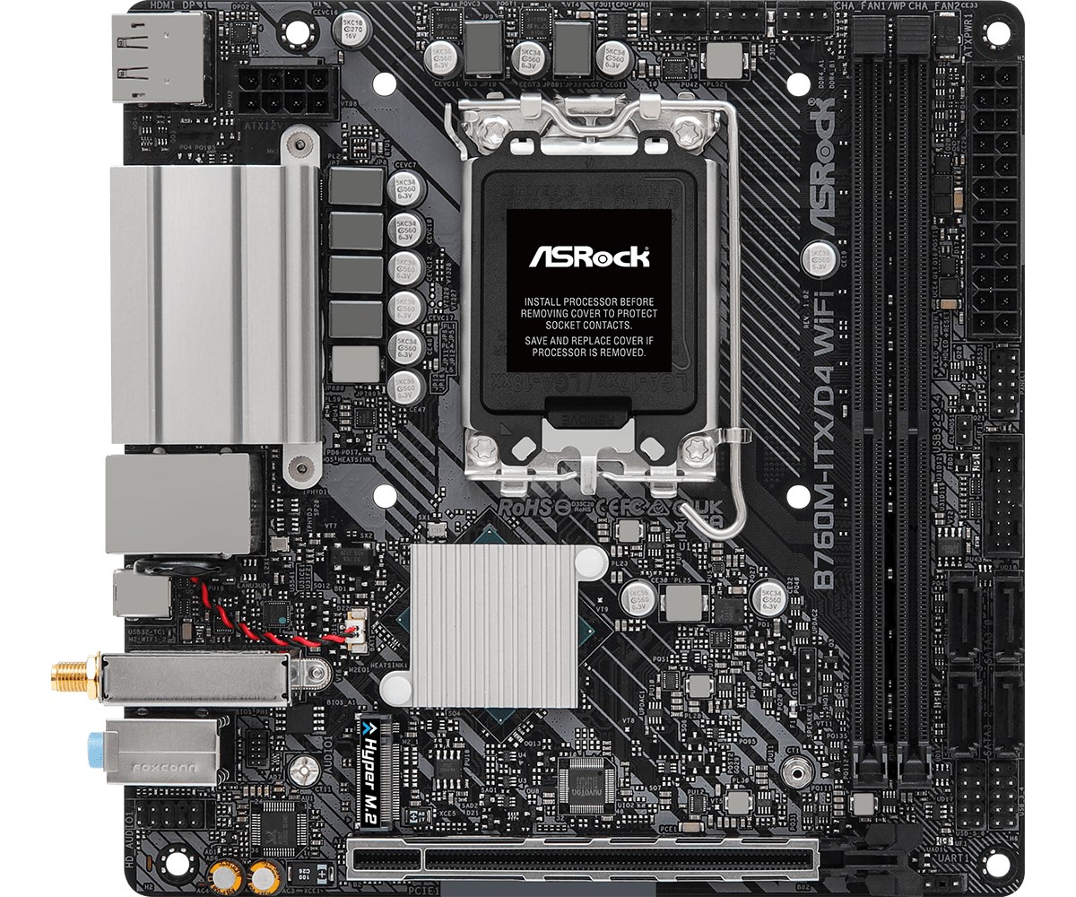 Asrock B760M-ITX/D4 WiFi Intel B760 LGA 1700 mini ITX Asrock B760M-ITX/D4 WiFi Intel B760 LGA 1700 mini ITX