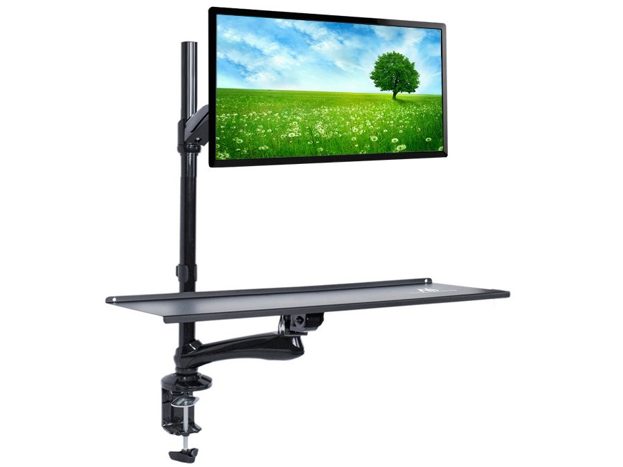 Maclean Monitor and Keyboard Mount, for Standing Up Work, MC-681 Maclean Monitor and Keyboard Mount, for Standing Up Work, MC-681