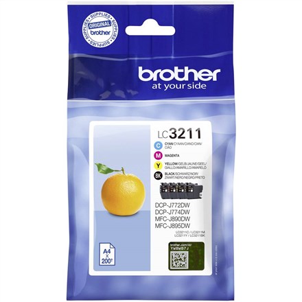 Brother LC3211VALDR ink cartridge 4 pc(s) Original Black, Cyan, Magenta, Yellow Brother LC3211VALDR ink cartridge 4 pc(s) Original Black, Cyan, Magenta, Yellow