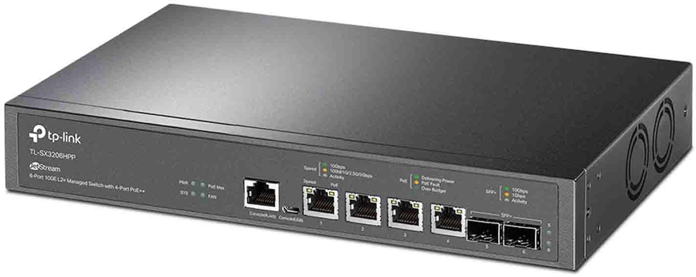 TP-Link Omada 6-Port 10GE L2+ Managed Switch with 4-Port PoE++ TP-Link Omada 6-Port 10GE L2+ Managed Switch with 4-Port PoE++