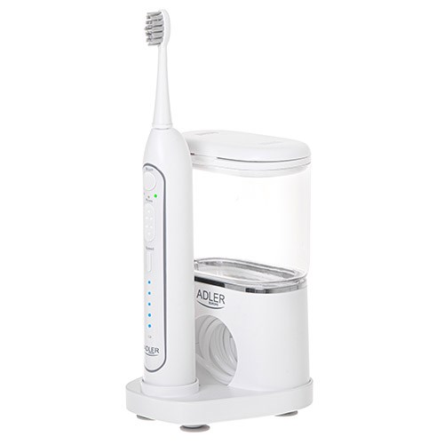 Adler | 2-in-1 Water Flossing Sonic Brush | AD 2180w | Rechargeable | For adults | Number of brush heads included 2 | Number of teeth brushing modes 1 | White Adler | 2-in-1 Water Flossing Sonic Brush | AD 2180w | Rechargeable | For adults | Number of brush heads included 2 | Number of teeth brushing modes 1 | White