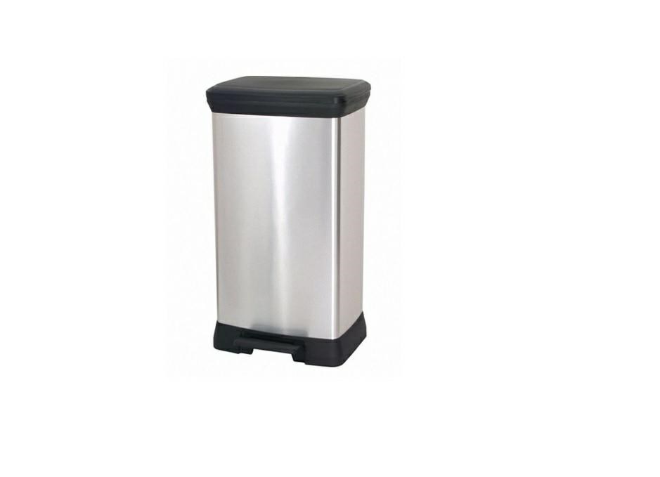 CURVER PEDAL WASTE BIN 50L /IML METALLIZED CURVER PEDAL WASTE BIN 50L /IML METALLIZED