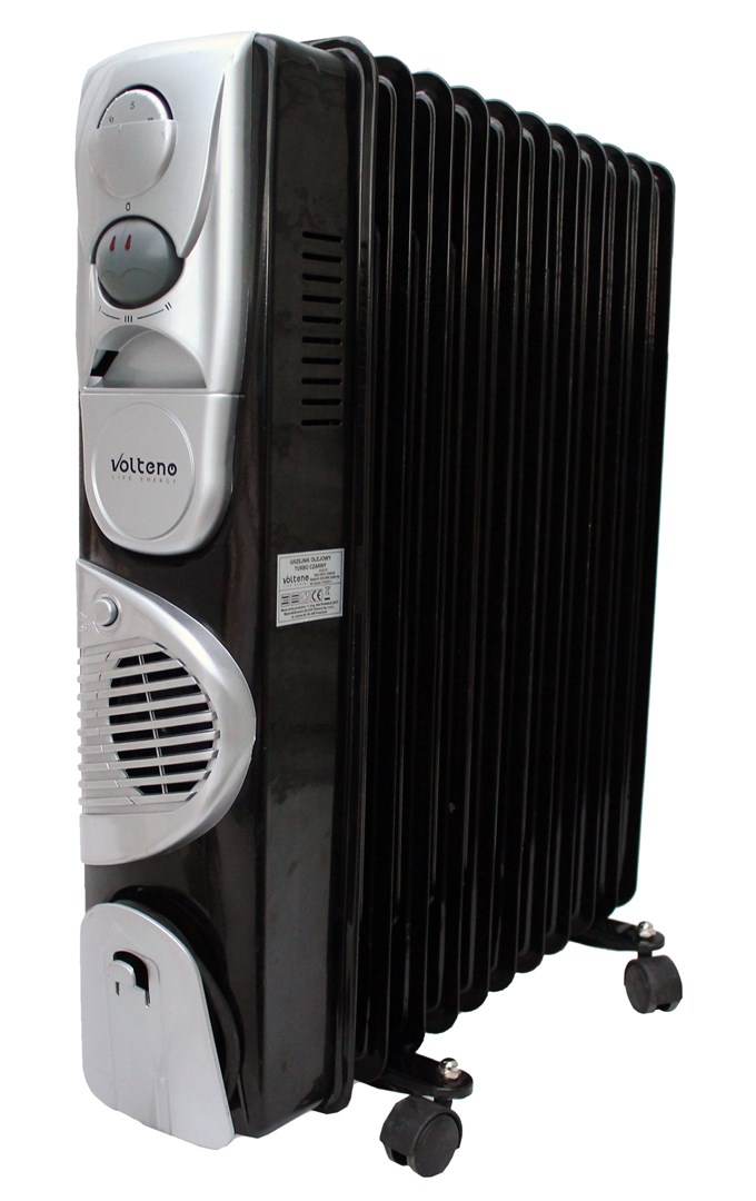 VOLTENO OIL HEATER 11-FIN TURBO+TIMER BLACK 2500W+400W VOLTENO OIL HEATER 11-FIN TURBO+TIMER BLACK 2500W+400W