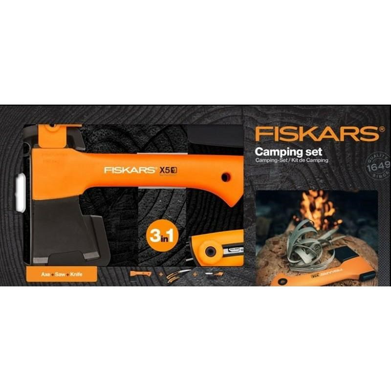 FISKARS AXE HATCHET X5 - XXS + KNIFE + SAW FISKARS AXE HATCHET X5 - XXS + KNIFE + SAW
