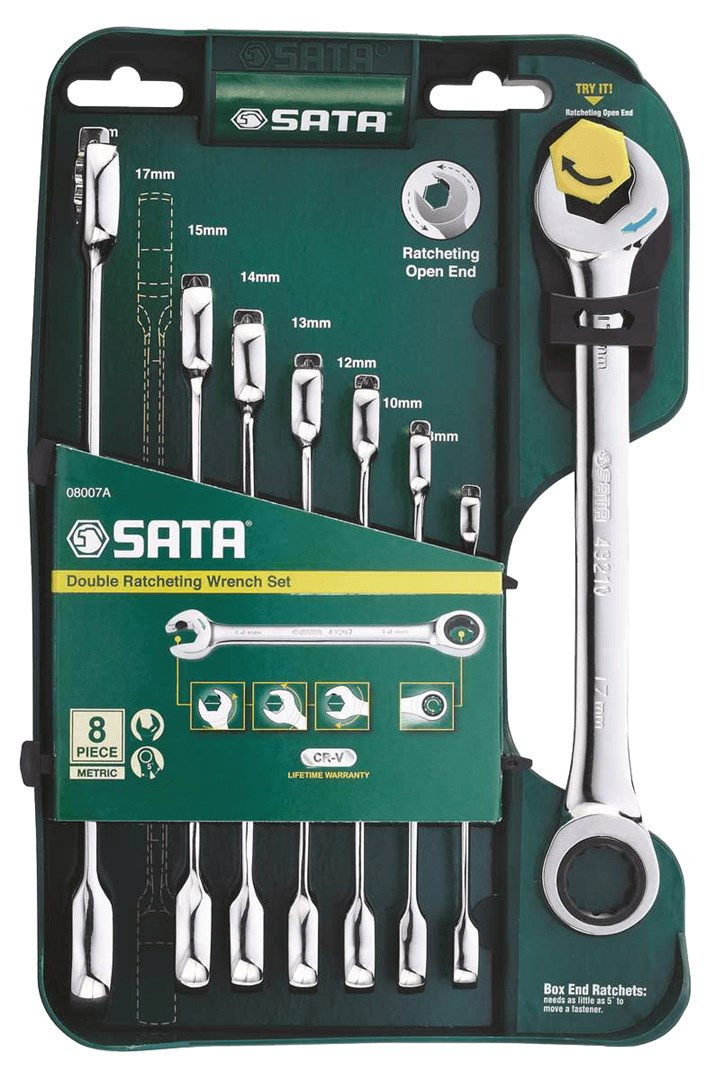 COMBINATION WRENCHES 8 pcs. DOUBLE RATCHET COMBINATION WRENCHES 8 pcs. DOUBLE RATCHET