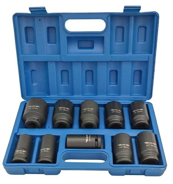 ADLER IMPACT SOCKETS 3/4" 10pcs. 22,24,27,30,32,33,34,36,38,41 ADLER IMPACT SOCKETS 3/4" 10pcs. 22,24,27,30,32,33,34,36,38,41