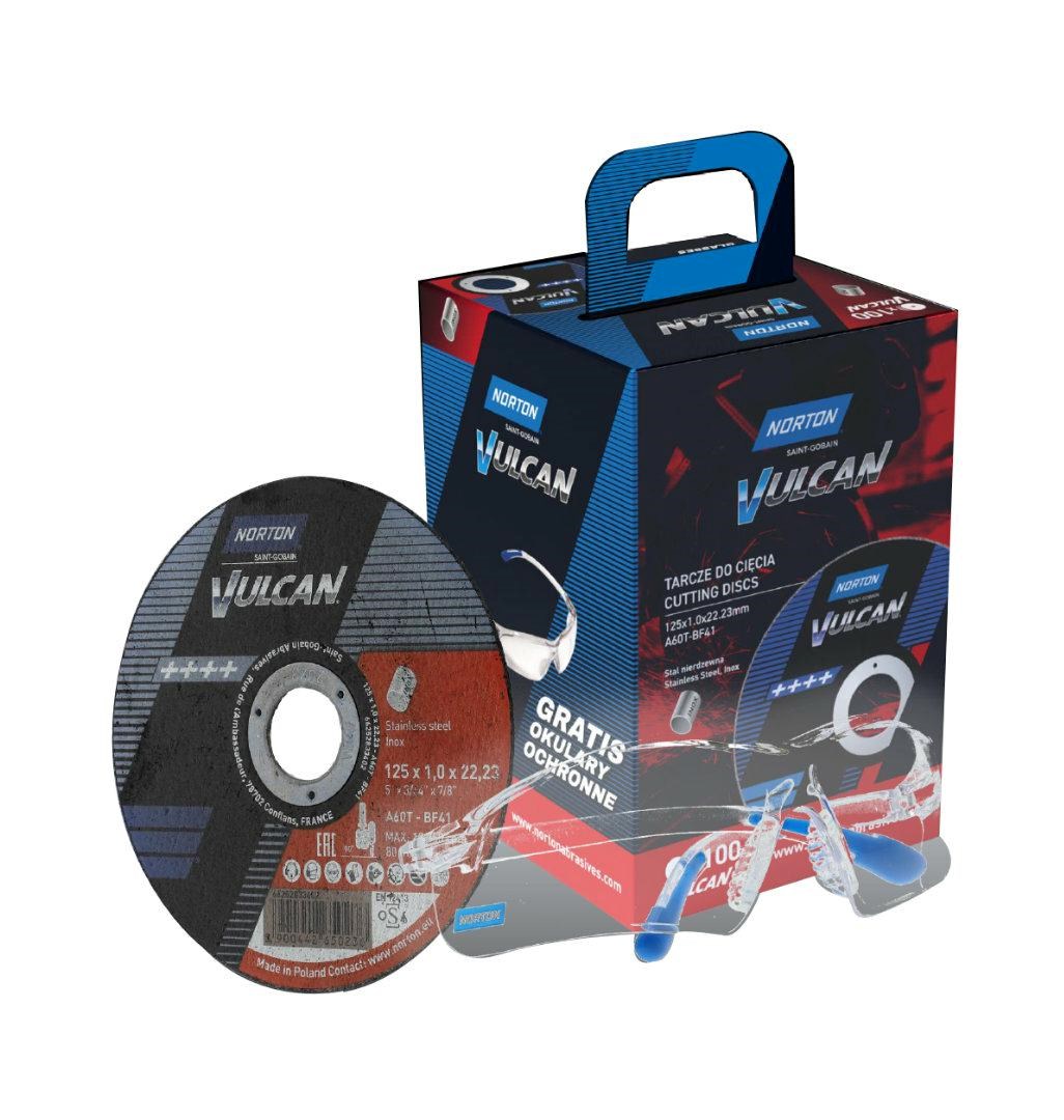 NORTON SHIELD. VULCAN 125 x 1.0 /100pcs. INOX+GLASSES FREE NORTON SHIELD. VULCAN 125 x 1.0 /100pcs. INOX+GLASSES FREE
