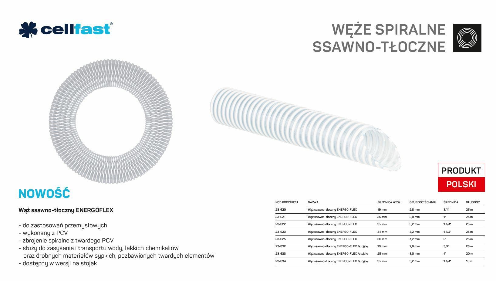 C. SUCTION AND PRESSURE HOSE FOR PUMPS 25mm x 25mb COLOURLESS ENERGO-FLEX C. SUCTION AND PRESSURE HOSE FOR PUMPS 25mm x 25mb COLOURLESS ENERGO-FLEX