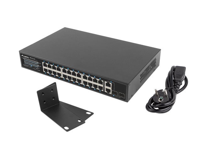 Lanberg Switch 24X 100MB DSP+/2X Combo Rack 19" 250W Lanberg Switch 24X 100MB DSP+/2X Combo Rack 19" 250W