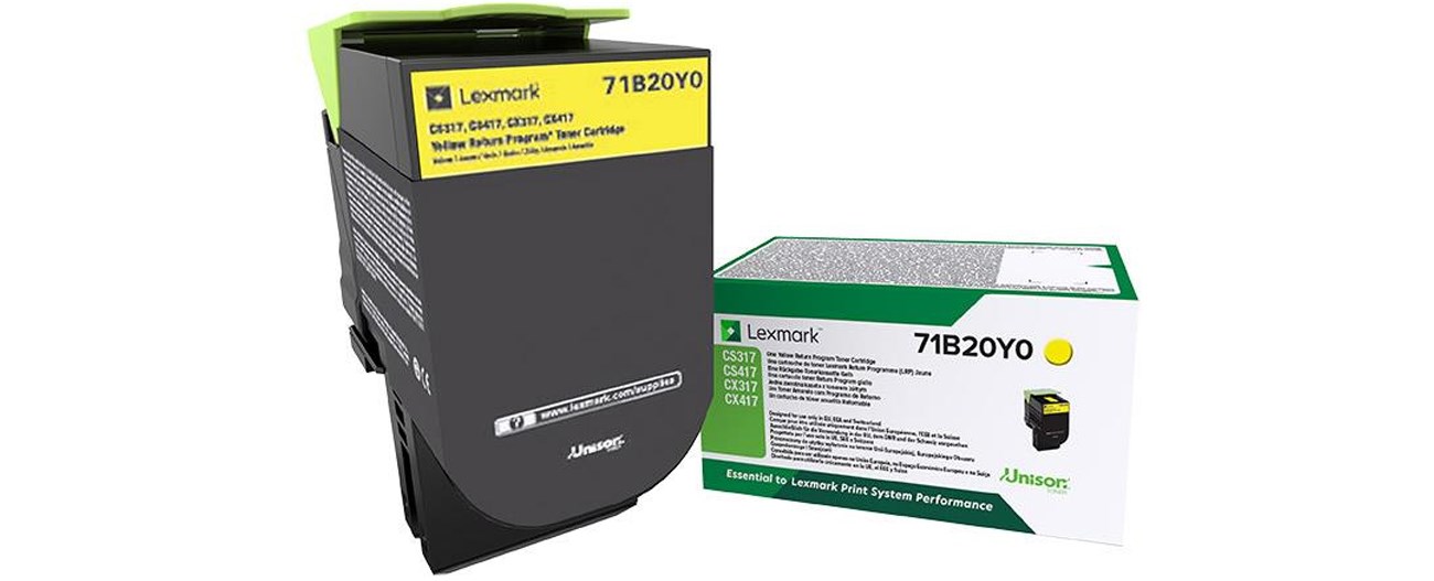 Lexmark 71B20Y0 toner cartridge 1 pc(s) Original Yellow Lexmark 71B20Y0 toner cartridge 1 pc(s) Original Yellow