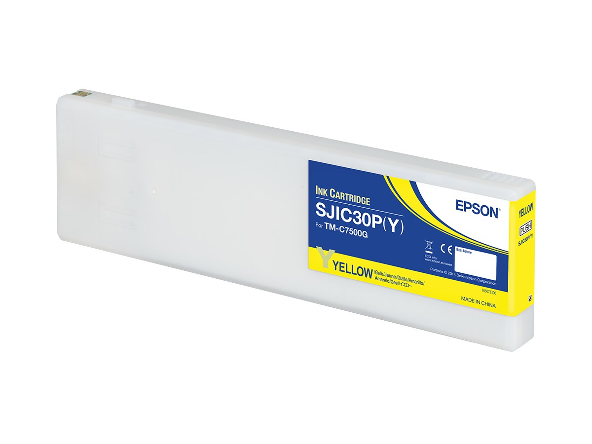 Epson SJIC30P(Y): Ink cartridge for ColorWorks C7500G (Yellow) Epson SJIC30P(Y): Ink cartridge for ColorWorks C7500G (Yellow)