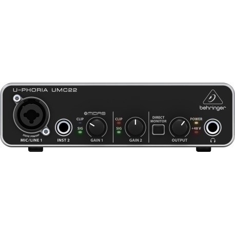 Behringer UMC22 supplementary music equipment Concert/Studio Pre-amp Behringer UMC22 supplementary music equipment Concert/Studio Pre-amp