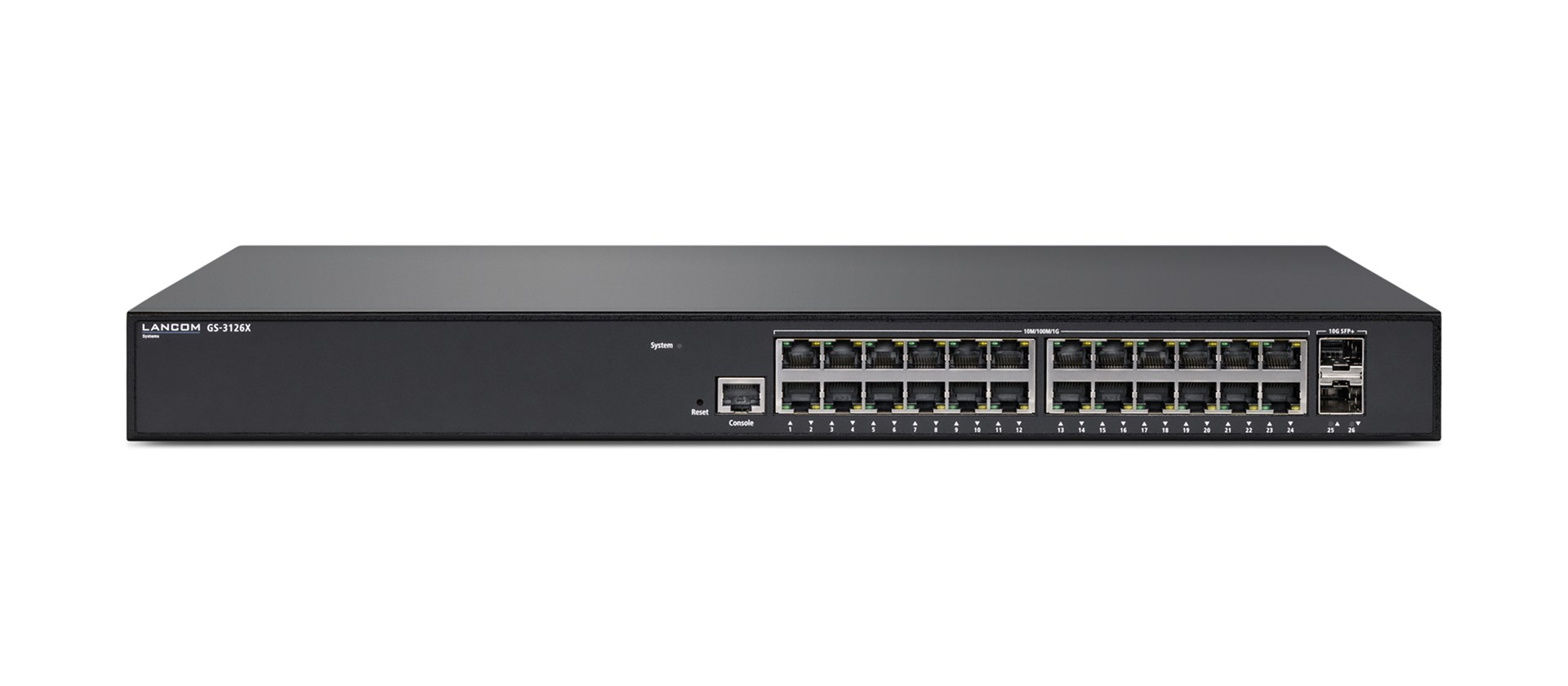 LANCOM GS-3126X Managed L3 Gigabit Ethernet (10/100/1000) 1U Black LANCOM GS-3126X Managed L3 Gigabit Ethernet (10/100/1000) 1U Black